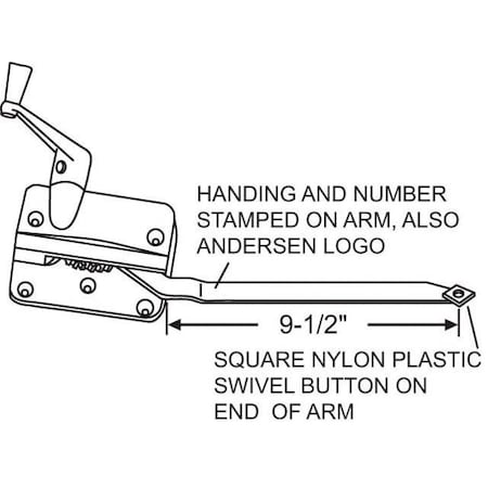 Strybuc Casement Operator Bronze 750-0566208